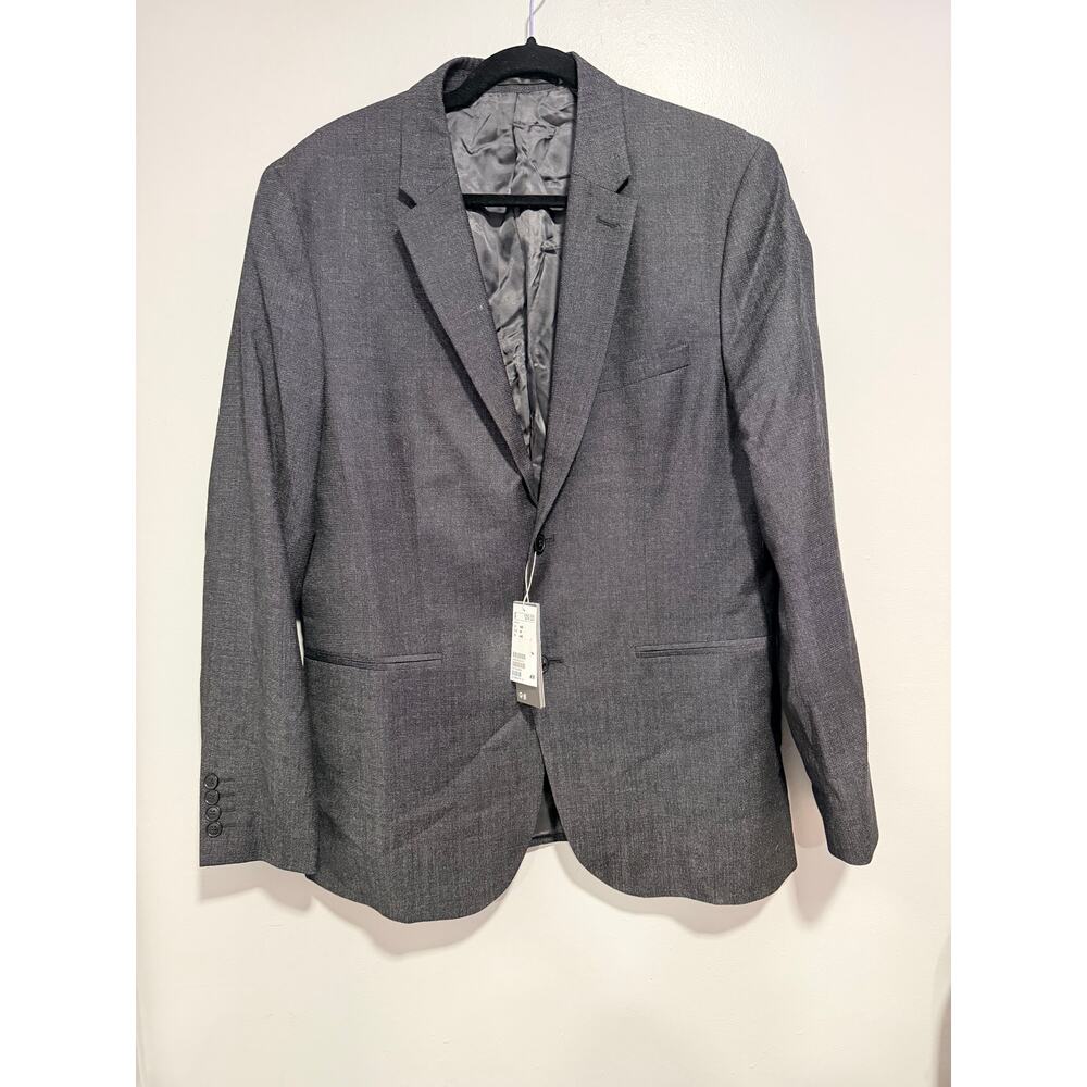 NEW NWT H&M Blazer Suit Jacket 44R Gray $129 Retail